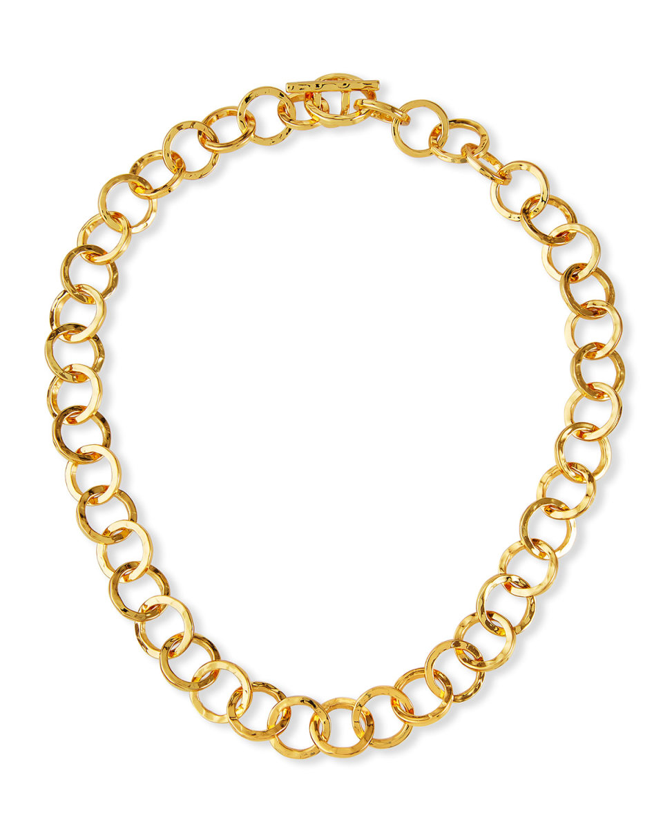 Small Hammered Link Necklace